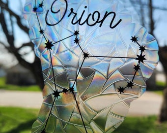 Custom constellation suncatchers, reusable static cling window decoration, translucent prism vinyl film, vinyl rainbow sticker glass art