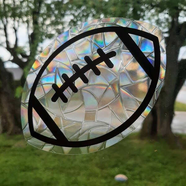 Football Window Cling Etsy
