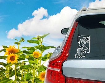 US state Car Decal, laptop sticker, state pride vinyl decal, car window sticker, bumper sticker, outdoor vinyl decal, gift for state lover