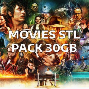 Pakiet filmów MEGA STL 30 GB+ | Postacie i sceny do druku 3D - kompletna kolekcja do druku 3D - dostęp na całe życie
