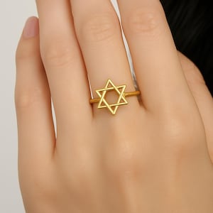 Sterling Silver Star of David Ring: Jewish Symbol Jewelry