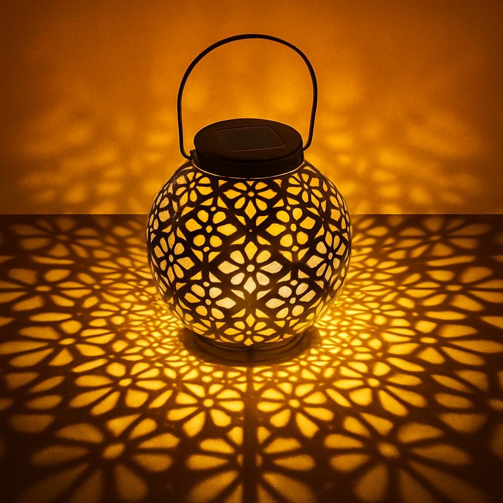 Summer Star Lantern – Solar LED Light with Star Projection | Waterproof Garden & Patio Decor