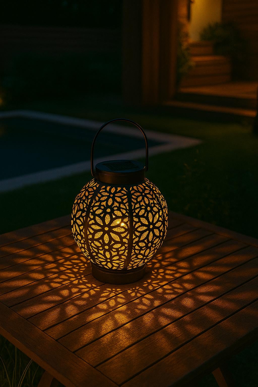 Summer Star Lantern – Solar LED Light with Star Projection | Waterproof Garden & Patio Decor