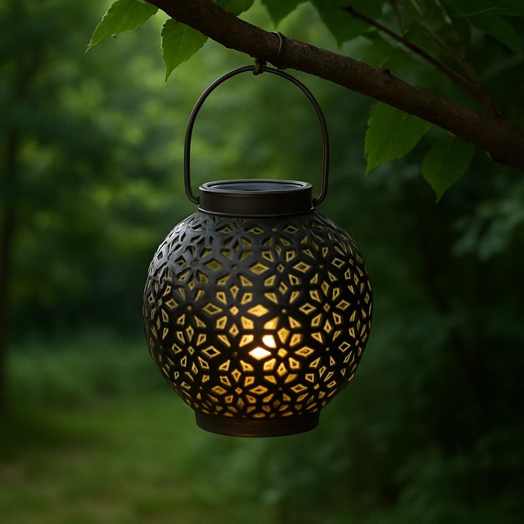 Summer Star Lantern – Solar LED Light with Star Projection | Waterproof Garden & Patio Decor