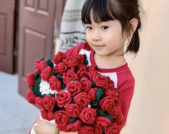 花束のかぎ針編みパターン イチゴのかぎ針編みブランケットパターン