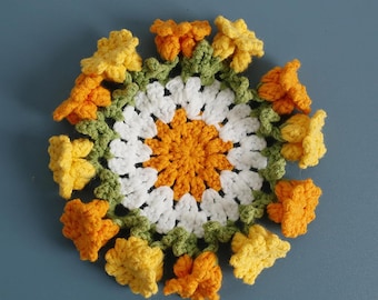 Lily Pad Coaster Crochet Pattern PDF – Cute Frog Lily Leaf Mug Rug, Fun Spring Crochet Project, Beginner Friendly, Digital Download