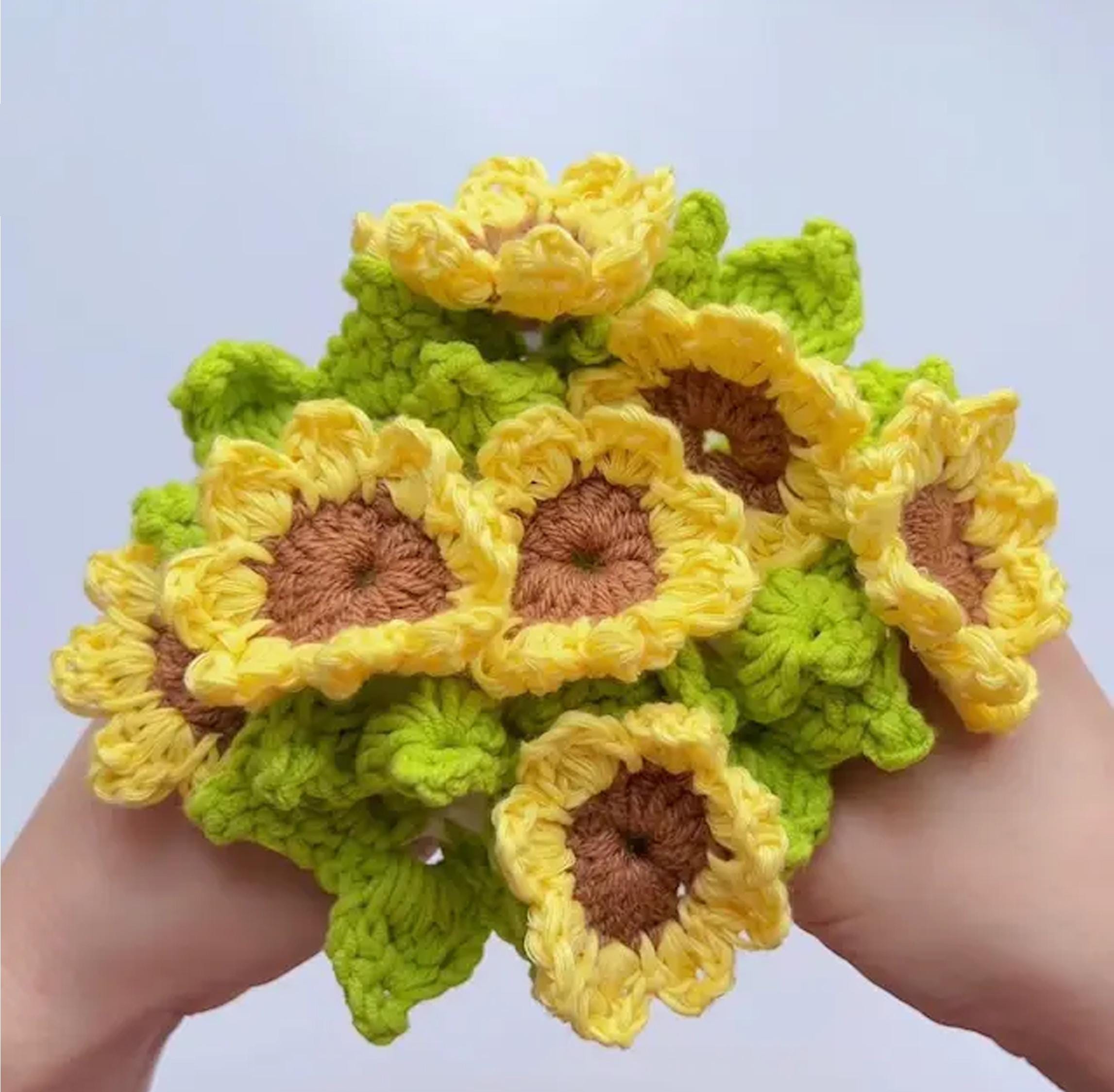 Sunflower Coaster Crochet Pattern PDF – Bright Floral Mug Rug, Easy ...