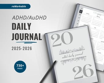 ADHD Digital Journal voor reMarkable 2: 2025-2026 Daily Planner (digitale download)