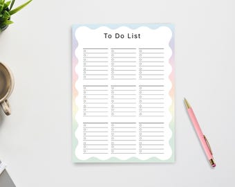 Ausdruckbare Master-To-Do-Liste, farbenfrohe Pastell-Checklisten, minimalistische Aufgabenliste (A4 & Letter)