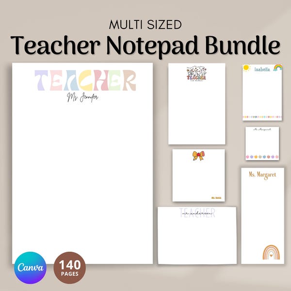 Teacher Notepad - Etsy UK