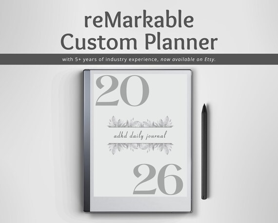 Custom ReMarkable Planner | Digital Hyperlinked PDF | Personalized Daily, Weekly & Monthly Layouts | Hire a Designer