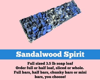SOAP 3.5 lb Sandalwood Soap Loaf, Wholesale Soap, Vegan Soap, Cold Processed Soap, Natural Soap, Christmas Gift, FREE SHIPPING