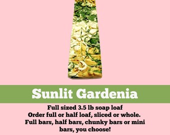 SOAP 3.5 lb Sunlit Gardenia Soap Loaf, Wholesale Soap, Vegan Soap, Cold Processed Soap, Natural Soap, Christmas Gift, FREE SHIPPING