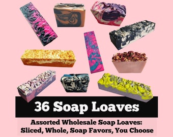 SOAP | 36 assorted 3.5 lb Soap Loaves, Wholesale Soap, Vegan Soap, Soap Gifts, Wedding favors, Shower Favors, FREE SHIPPING