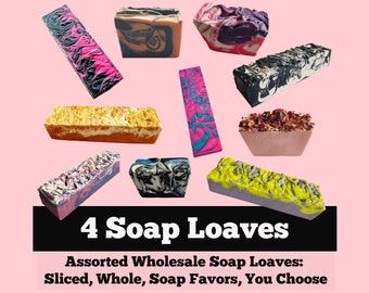 SOAP 4 Soap Loaves, 3.5 lb Handmade Soap, Wholesale Soap Loaves, Vegan Soap, Soap Gifts, Natural Soap, Wedding Soap Favors, FREE SHIPPING