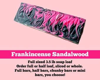 SOAP 3.5 lb Frankincense Sandalwood Soap Loaf, Wholesale Soap, Vegan Soap, Cold Processed Soap, Natural Soap, Christmas Gift, FREE SHIPPING