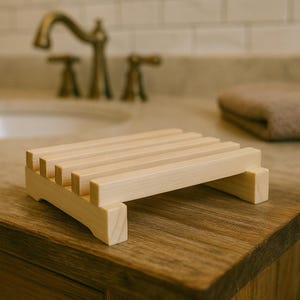 Wooden soap dish, soap saver soap dish, platform soap dish, handmade soap dish, gift basket accessory, gift basket supplies