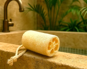 Organic Natural 4&quot; Loofah, loofa, luffa, vegan loofah, natural sponge, exfoliating loofah, loofah gourd, spa and gift basket accessory, gift