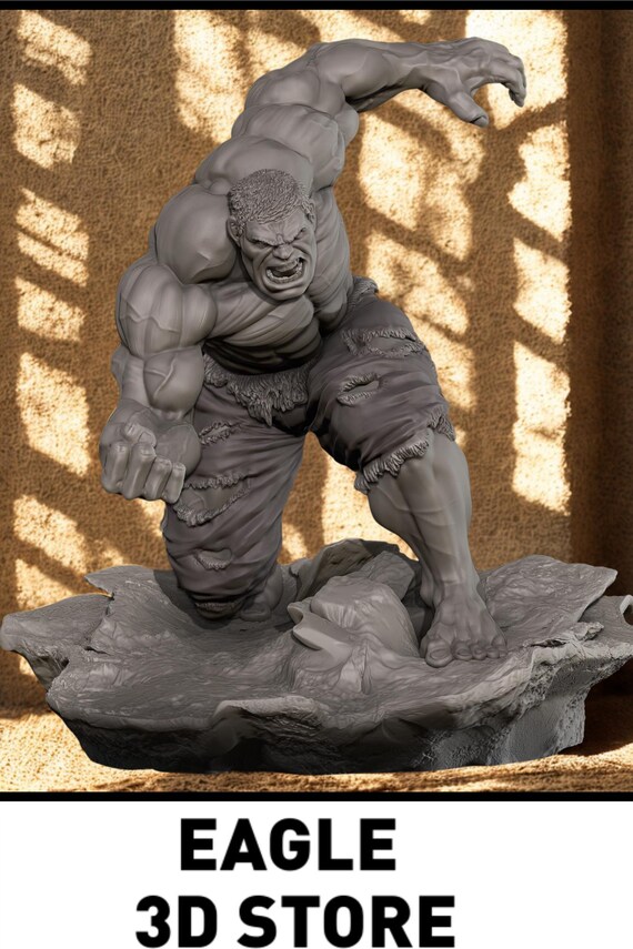 Hulk Inspired 3D Printable Figure | High Detail STL Superhero Miniature for 3D Printing