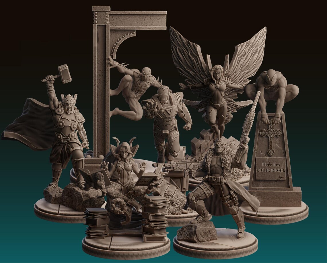 Filets Miniatures Legion Marvel Pack 3D Printable Miniatures | STL Files for Tabletop RPG ...