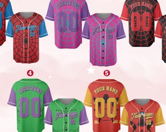 Personalized Spidey and his Amazing Friend, Custom Kid Adult Spiderman Baseball Jersey, Gift for Spider Fan, Spider Man Birthday KDQL12