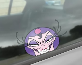 Evil Queen Ursula Maleficent Peekaboo Peeker Sticker, Peeking Car Window Decal, Bumper Waterproof, Disney Villains Pack Stickers SLXG15