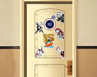 Imán de Disney Cruise "Pesadilla antes de Navidad", imanes de Disney Family "Halloween en alta mar 2023" para camarote de crucero KBRB58