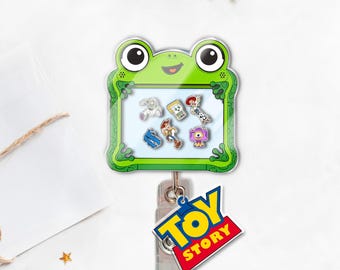 Porta credenciales retráctil Toy Story 5, porta credenciales de dibujos animados Lilypad, porta credenciales retráctil con diseño de enfermera, regalo para credenciales retráctiles OIS131