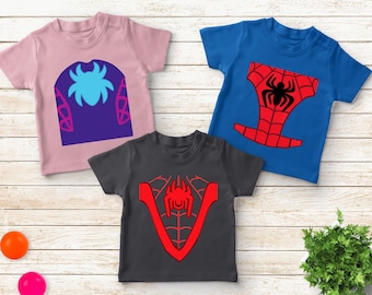 Spidey and His Amazing Friends Costume Halloween Shirt, Spider Man Costume Shirt, Miles Morales Ghost Spider Halloween Shirt E1LZ03