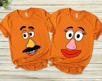 Mr Potato and Ms Potato heads inspired Couples Matching Shirts, Halloween Couple Shirts, Disney Wedding Shirt, Disney Honeymoon E-13092201