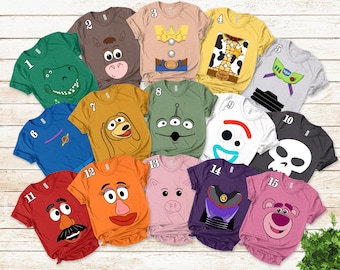 Toy Story Costume Halloween Shirt, Woody Buzz Lightyear Jessie Tomato Head Costume Shirt,Family Halloween Shirt Halloween Party Shirt E1LZ09