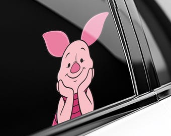 Winnie The Pooh Peekaboo Peeker Peeking Car Window Decal - Bumper Waterproof Vinyl Sticker - Disney Winnie The Pooh - Pack Stickers SLXG17