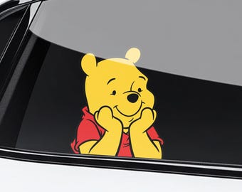 Winnie The Pooh Peekaboo Peeker Peeking Car Window Decal - Bumper Waterproof Vinyl Sticker - Disney Winnie The Pooh - Pack Stickers SLXG17