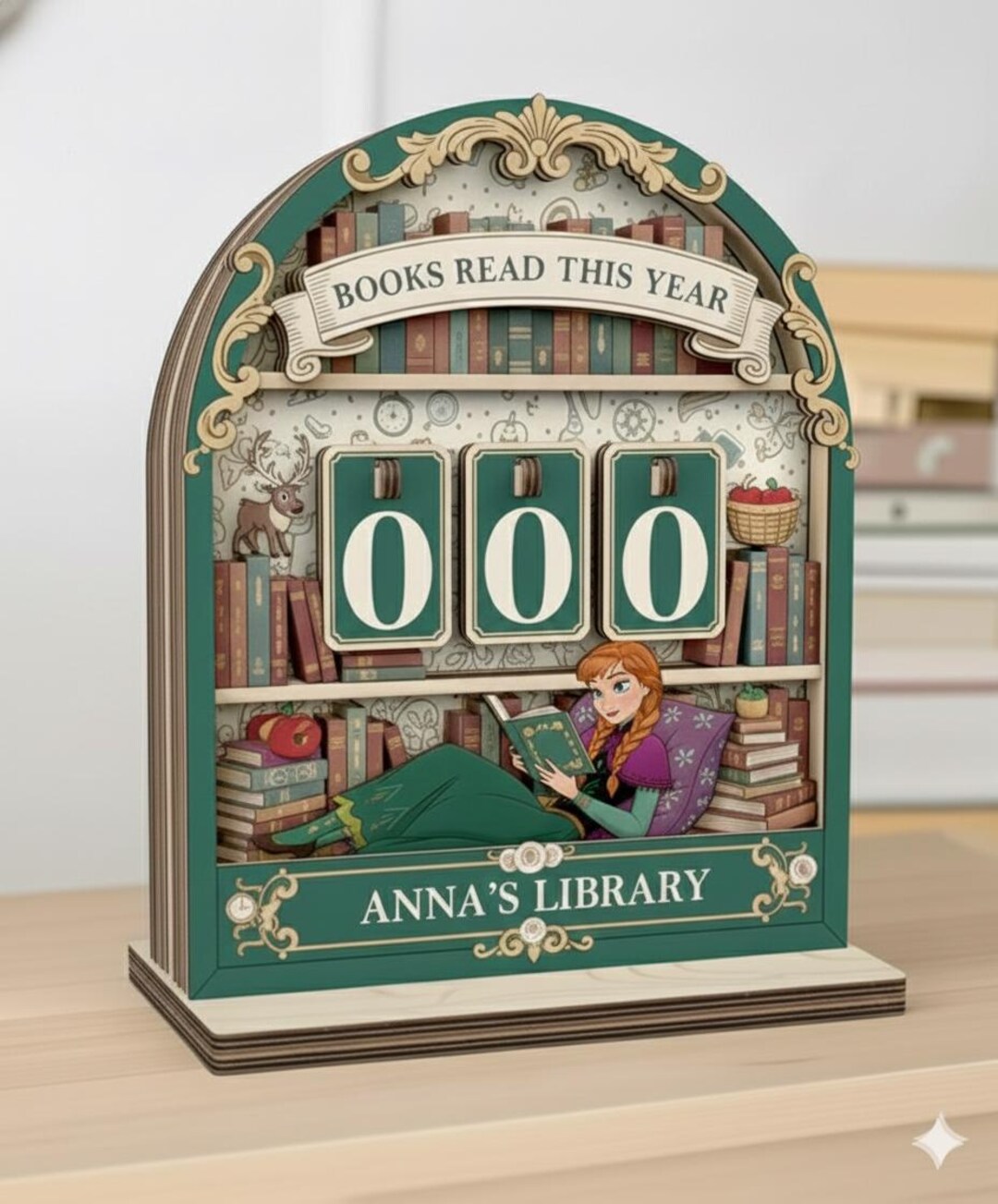 Disney Princess Anna Frozen Book Tracker Sign/reading Tracker Gift Book ...