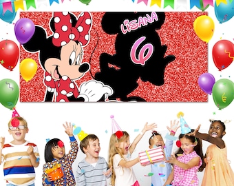 Minnie Birthday Backdrop, Custom backdrop, Minnie Mouse Party, Bday Backdrop, Photo Backdrop, Cake table Backdrop, Minnie Party KCKE07