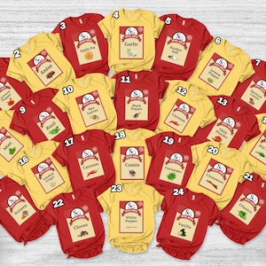 Costume d'Halloween Spice Girl/Chemise d'Halloween Spice Girl/Chemise de groupe d'Halloween Spice Girl/Chemises de groupe de condiments/Groupe d'épices OGV412