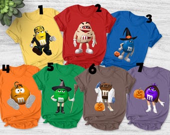 M&M Candies Shirt,M And M Matching Family Shirt,Group MM halloween Shirt,Candy halloween costumes,Halloween M M Family Costume Shirt HAN106