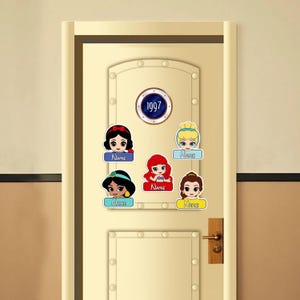 Disney Cruise Door Magnets Decoration with Customized Name Tags KBRB59