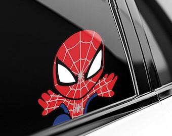 Chibi Spider Peekapoo Peeker Car Window Decal - Bumper Waterproof Vinyl Sticker - Pack Stickers UNX3SK22