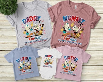 Cuphead Birthday Shirt, Cuphead Party Birthday Tee, Cuphead Matching Family Shirt E-06092233