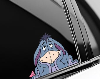 Calcomanía transparente para coche de Winnie the Pooh, Tigger Piglet, Ígor, pegatinas para ventana de coche - Pegatinas impermeables para parachoques AXHE07