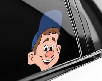 Wreck-It Ralph Peeker Peeking Car Window Decals - Cute Disney Bumper Waterproof Vinyl Stickers - Lilo & Stitch - Pack Stickers SLXG18