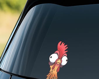 Hei Hei Peeker Sticker – Disney Moana Hei Hei Peekaboo Vinyl Decal – Waterproof Chicken Car & Laptop Sticker Pack OHVR09