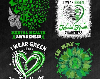 Mental Health Matters PNG Bundle, Mental Health Awareness PNG, Women Mental Health PNG, Anxiety Awareness Png, Inspirational Designs