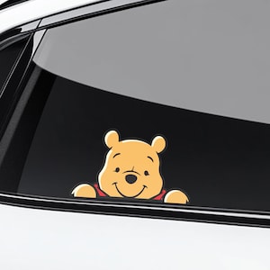 Winnie The Pooh Peekaboo Peeker Peeking Car Window Decal - Bumper Waterproof Vinyl Sticker - Disney Winnie The Pooh - Pack Stickers UNZXSK06