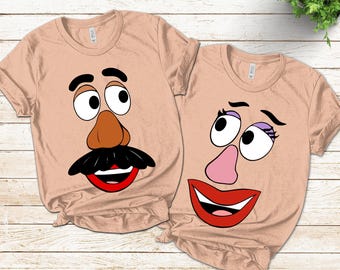 Mr Potato and Ms Potato Heads Inspired Couples Matching Shirt, Mr Potato and Ms Potato Shirt, Halloween Couple Shirt E1MR33