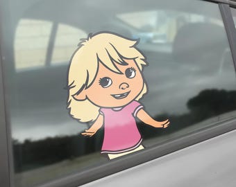 Trash Truck Peeker Sticker, Henry Keane Hank Glen Keane Trash Truck Lucas Neff Donny Brian Baumgartner Walter Jackie Loeb Stickers SLXG14