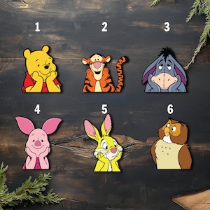 Winnie The Pooh Peekaboo Peeker Peeking Car Window Decal - Bumper Waterproof Vinyl Sticker - Disney Winnie The Pooh - Pack Stickers SLXG17