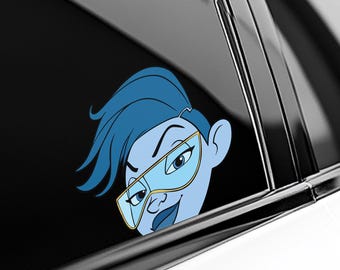 Wreck-It Ralph Peeker Peeking Car Window Decals - Cute Disney Bumper Waterproof Vinyl Stickers - Lilo & Stitch - Pack Stickers SLXG18