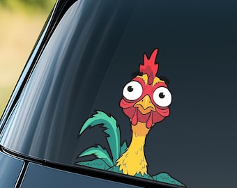 Hei Hei Peeker Sticker – Disney Moana Hei Hei Peekaboo Vinyl Decal – Waterproof Chicken Car & Laptop Sticker Pack OHU517